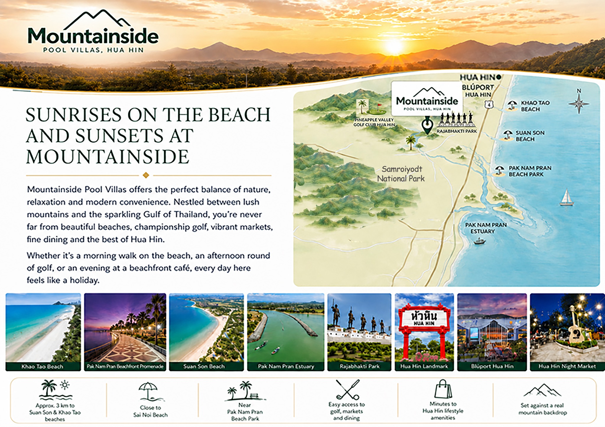 Mountainside location and lifestyle overview