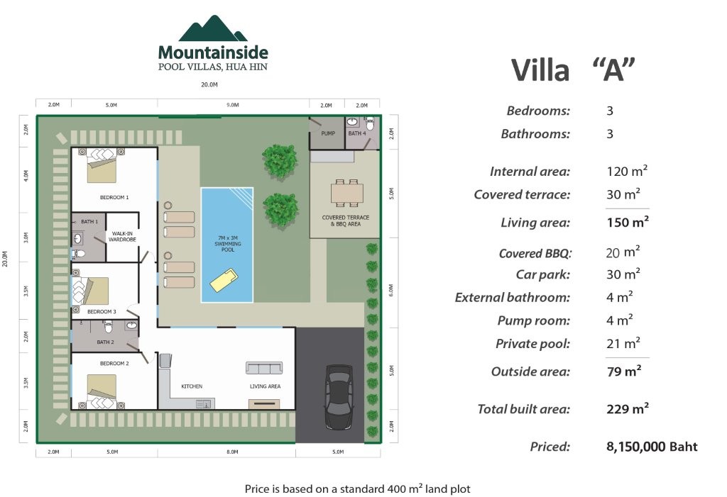 Mountainside Pool Villas for sale between Hua Hin and Pranburi