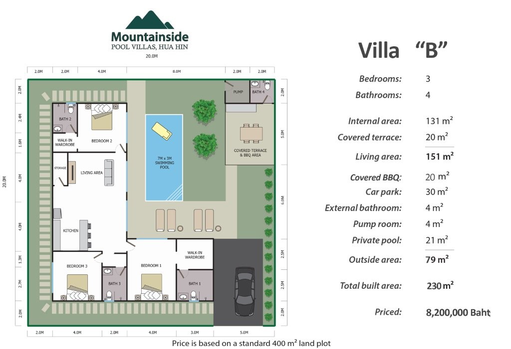 Mountainside Pool Villas for sale between Hua Hin and Pranburi