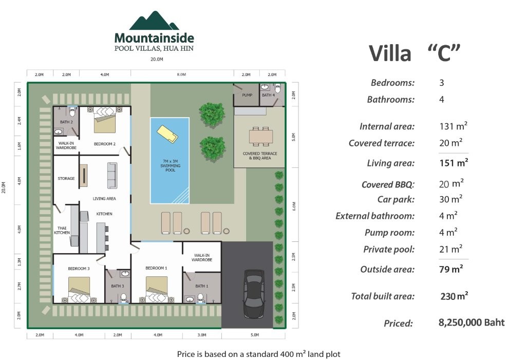 Mountainside Pool Villas for sale between Hua Hin and Pranburi
